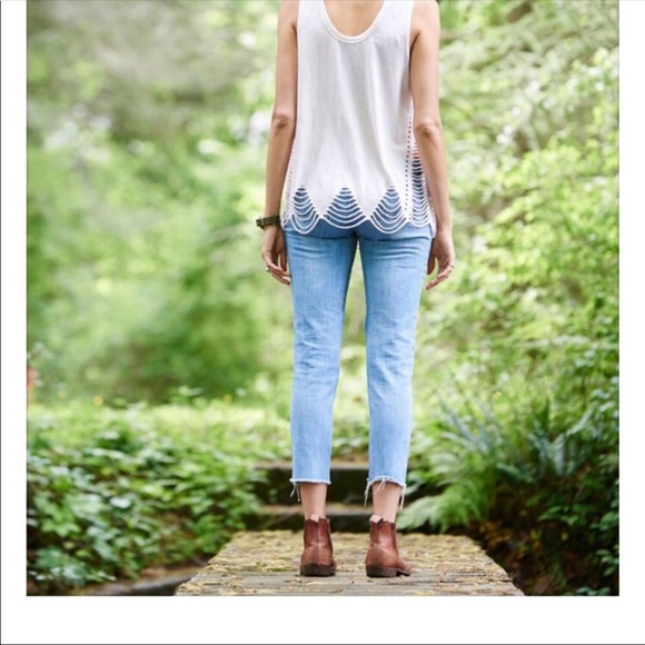 Anthropologie Pepin- Echo CutOut Tank White Xs NWT - Picture 2 of 5